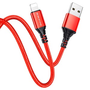 borofone-bx54-ultra-bright-charging-data-cable-usb-to-ltn-red
