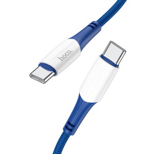 hoco-x70-ferry-60w-charging-data-cable-type-c-to-type-c-blue