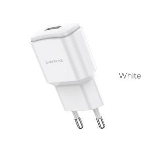 borofone-ba48a-orion-single-port-wall-charger-white