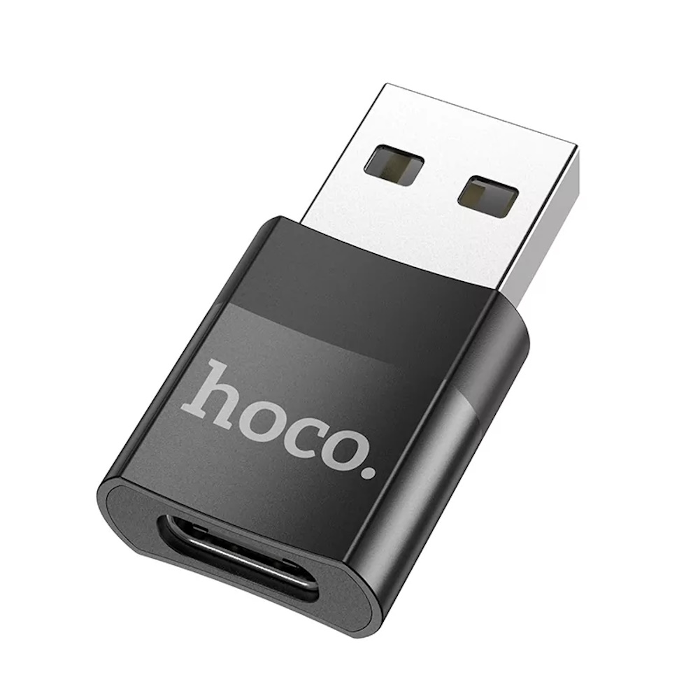ПартсОкей - Адаптер Hoco OTG UA17a2.0 Type-С in - USB-A 2.0 out коробка Black